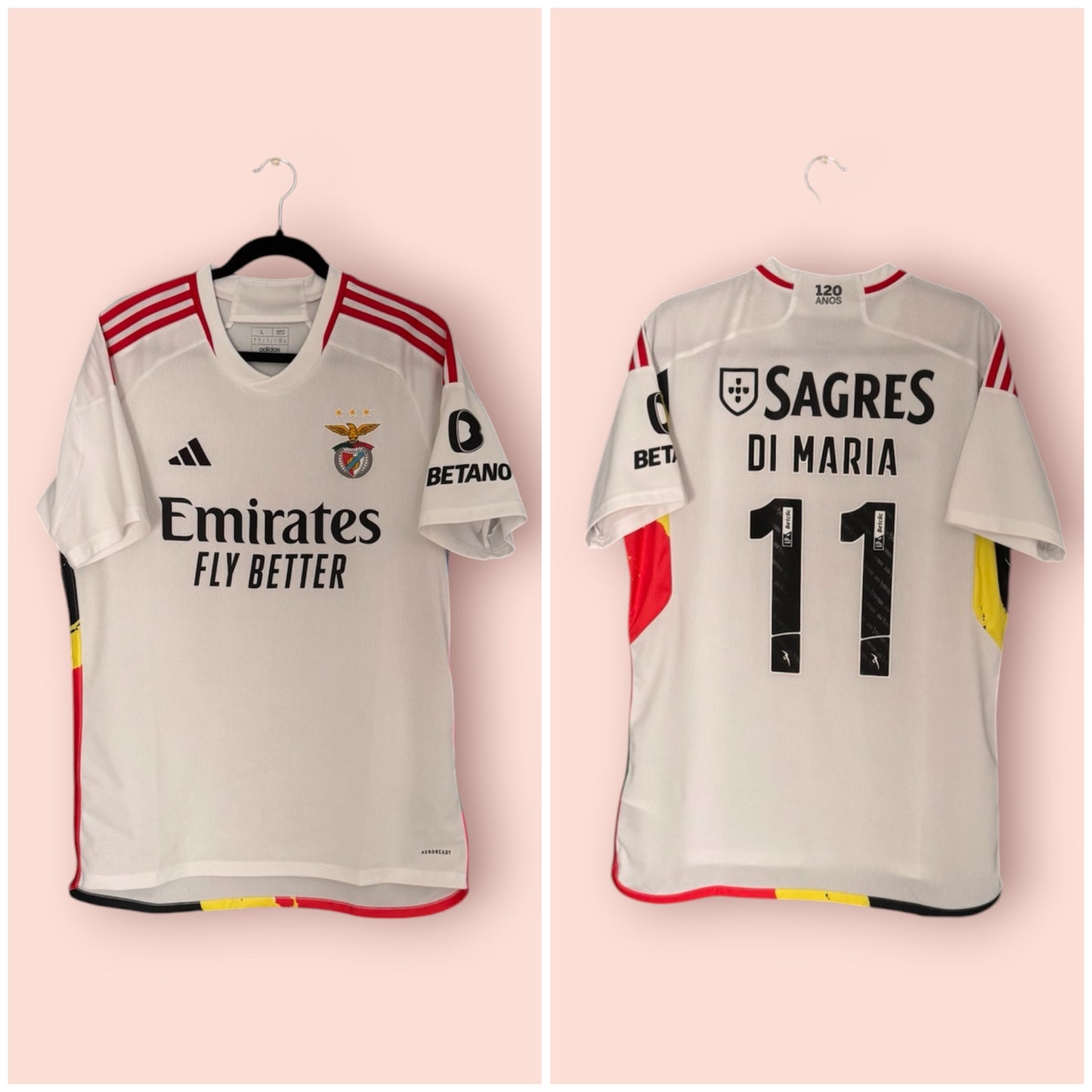 SL Benfica Football Shirt - 2023 / 2024 - Third - Large - #11 Angel Di Maria