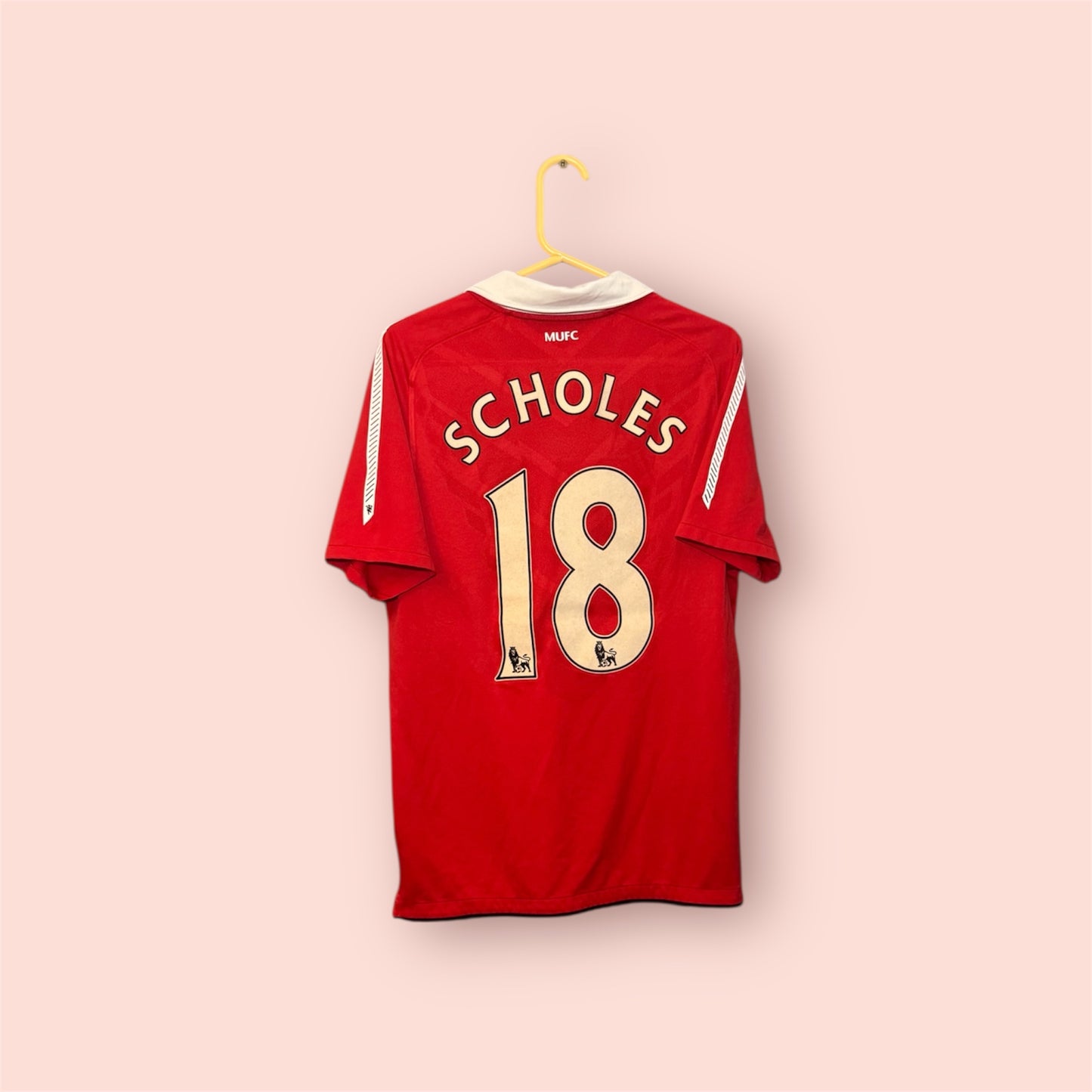 Manchester United Football Shirt - 2010 / 2011 - Home - Medium - #18 Scholes