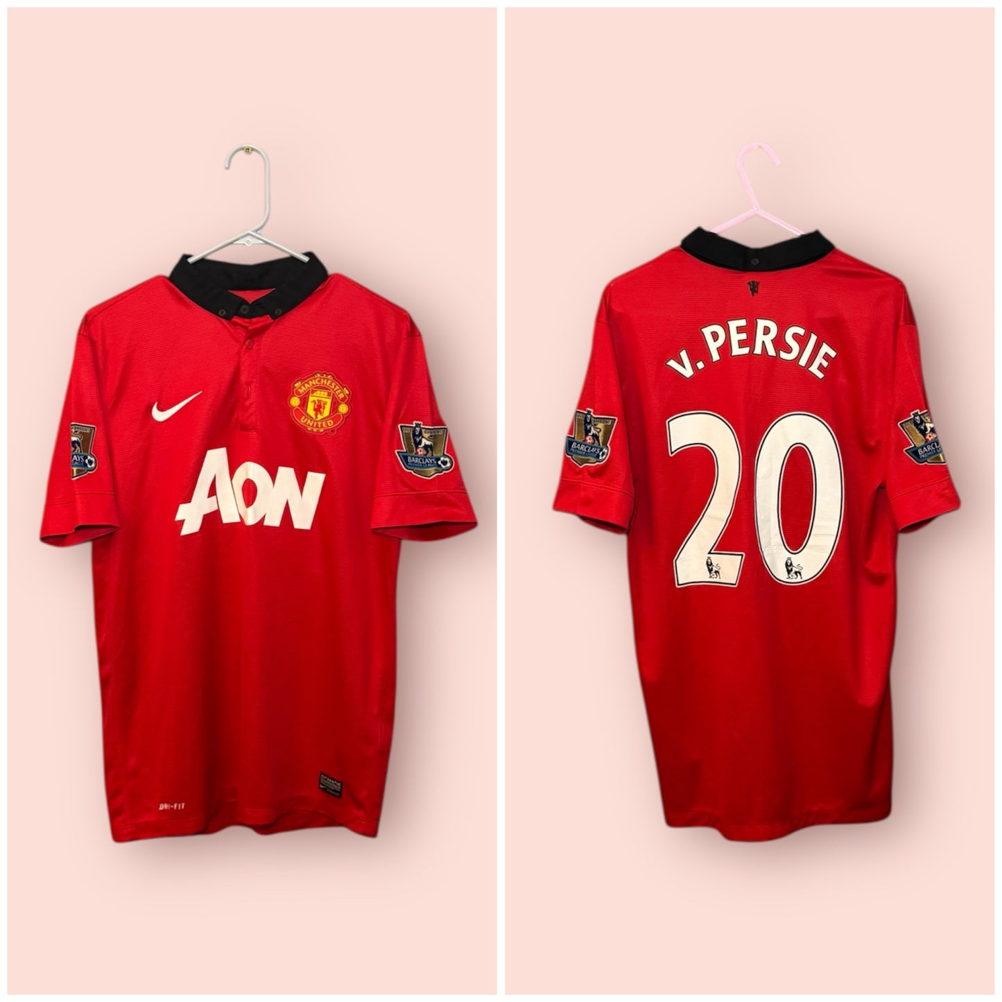 Manchester United Football Shirt - 2013 / 2014 - Home - Medium - #20 van Persie