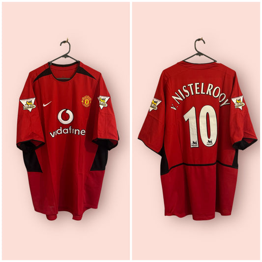 Manchester United Football Shirt - 2002 / 2003 / 2004 - Home - XXL - #10 Ruud van Nistelrooy