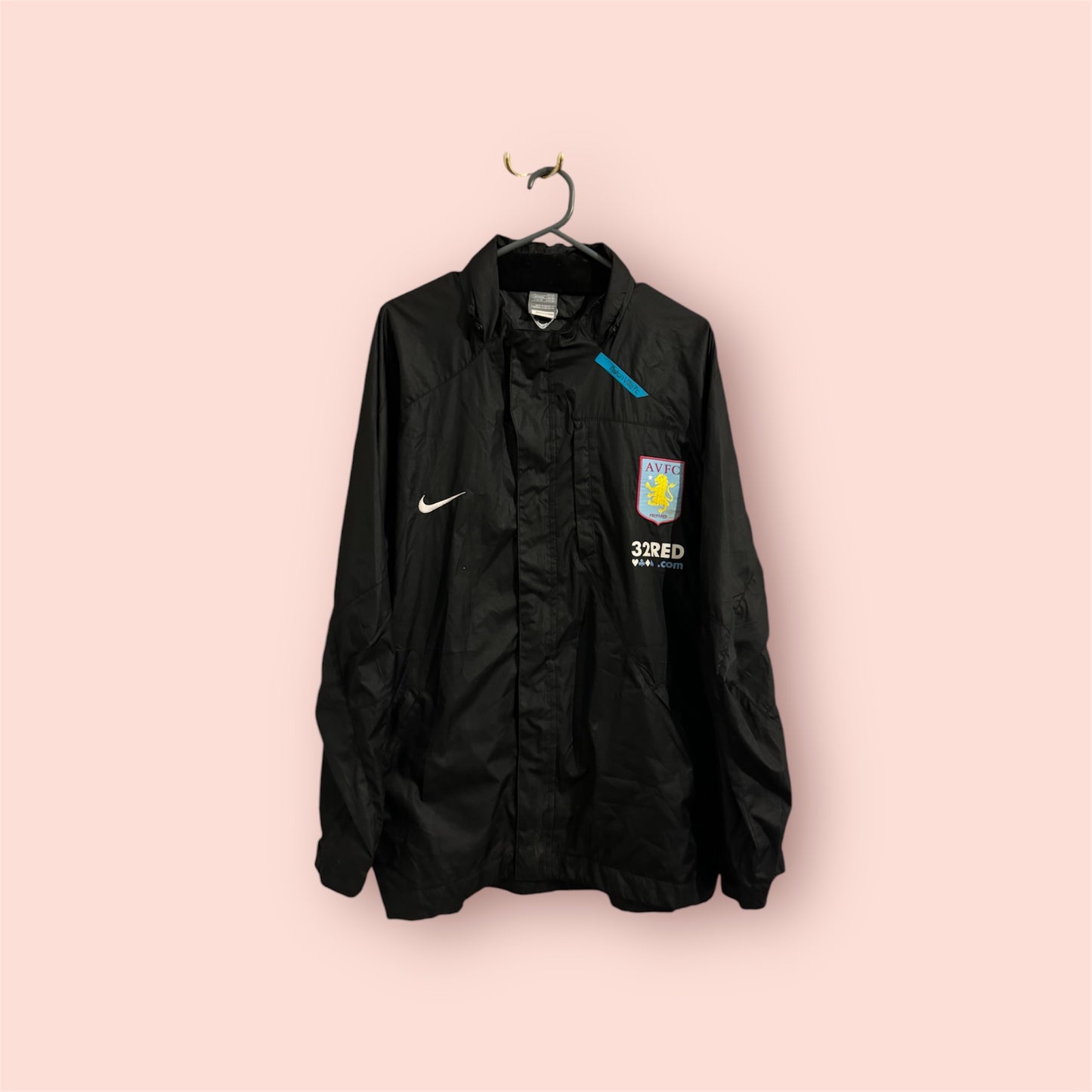 Aston Villa Football Coat - 2007 / 2008 Hooded Stormfit Waterproof Jacket - Large - Rare