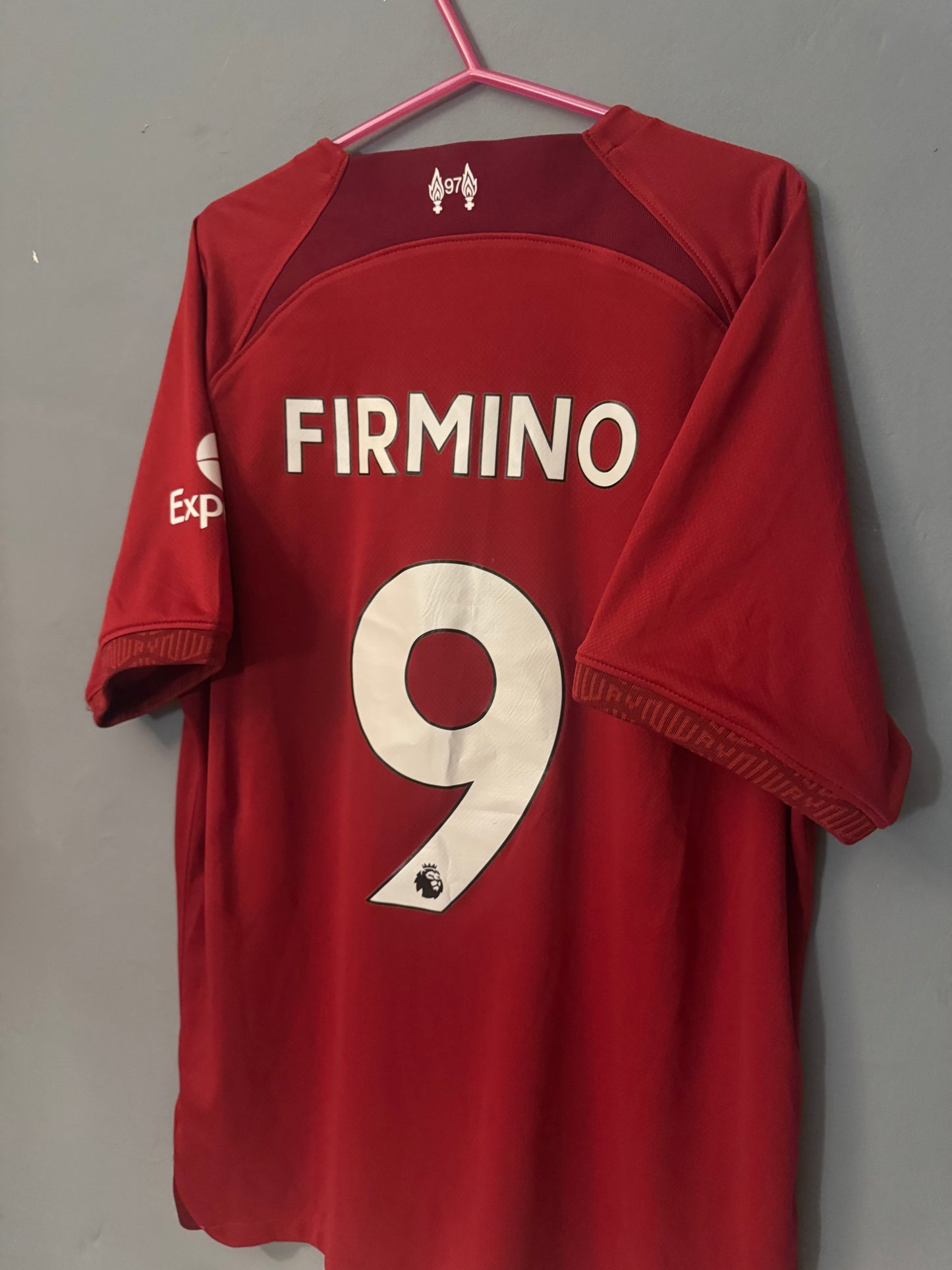 Liverpool Football Shirt - 2022 / 2023 - Home - Large - #9 Roberto Firmino
