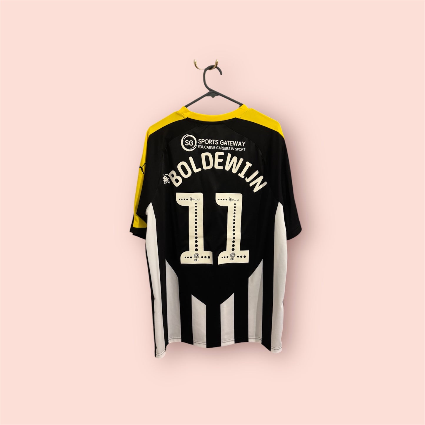 Notts County Football Shirt - 2018 / 2019 - Home - XL - #11  Enzio Boldewijn