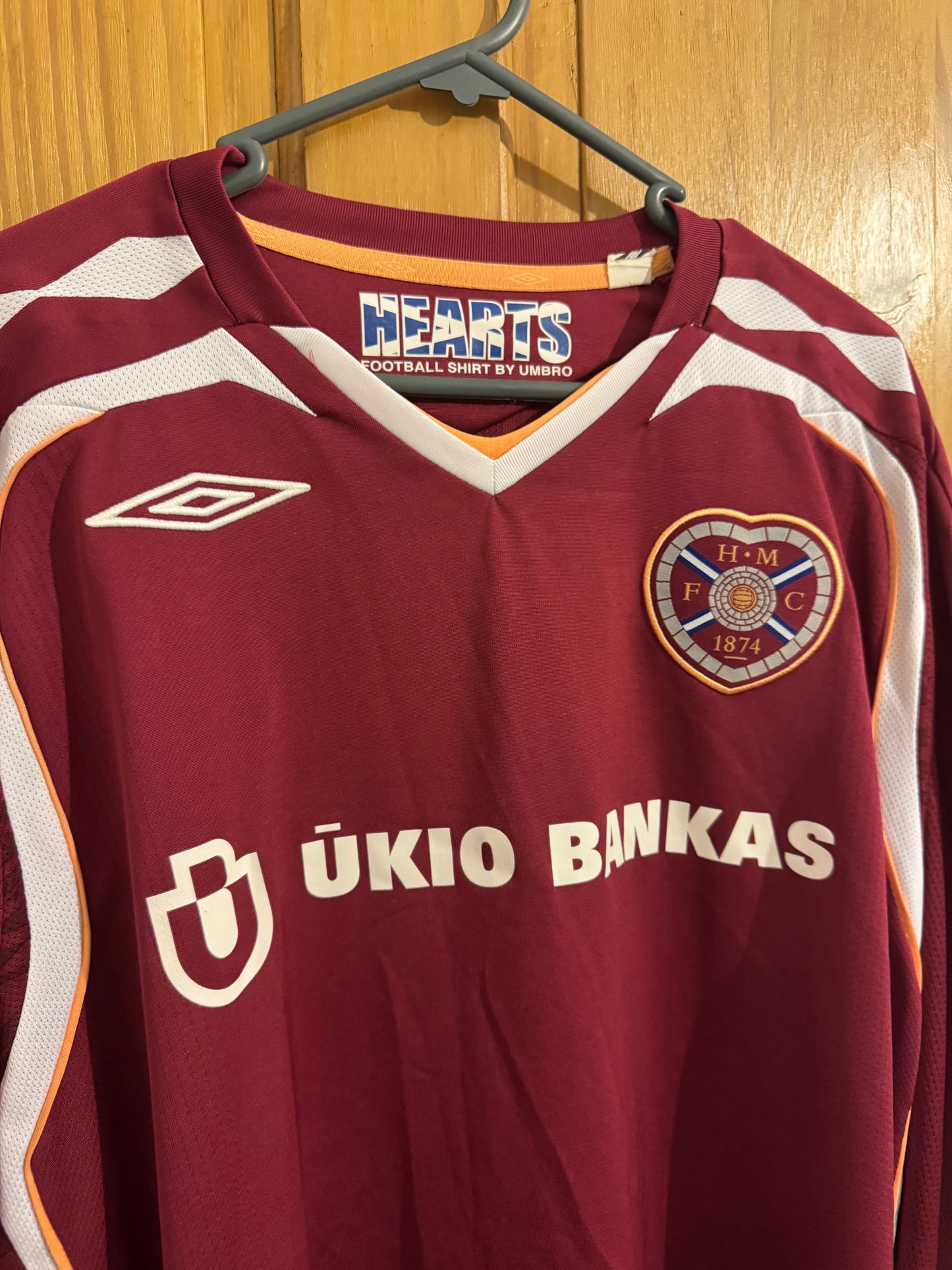 Heart Of Midlothian FC - Hearts Football Shirt - 2007 / 2008 - LS - XL - #9 Nade