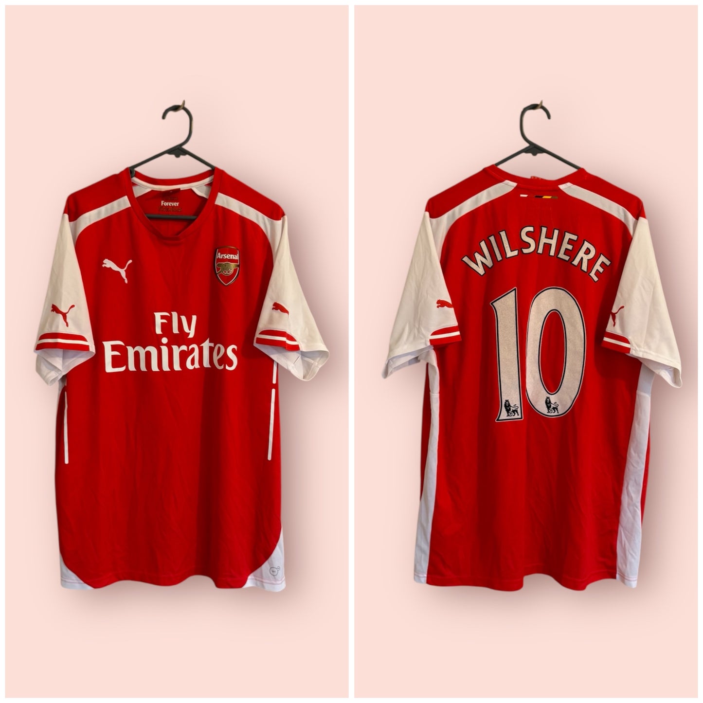 Arsenal Football Shirt - 2014 / 2015 - Home - XL - #10 Jack Wilshere