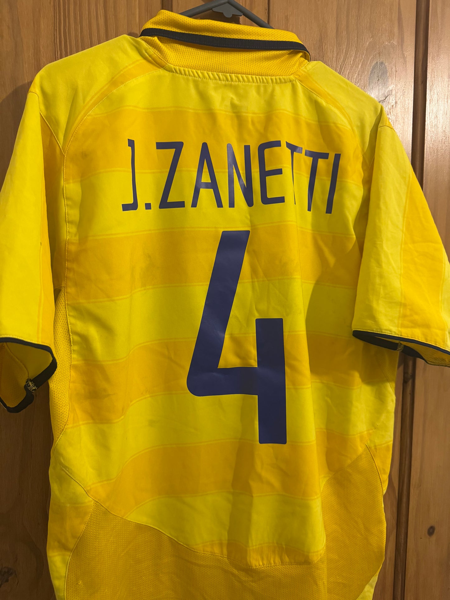 Inter Milan Football Shirt - 2003 / 2004 - Away - Medium - #4 Javier Zanetti