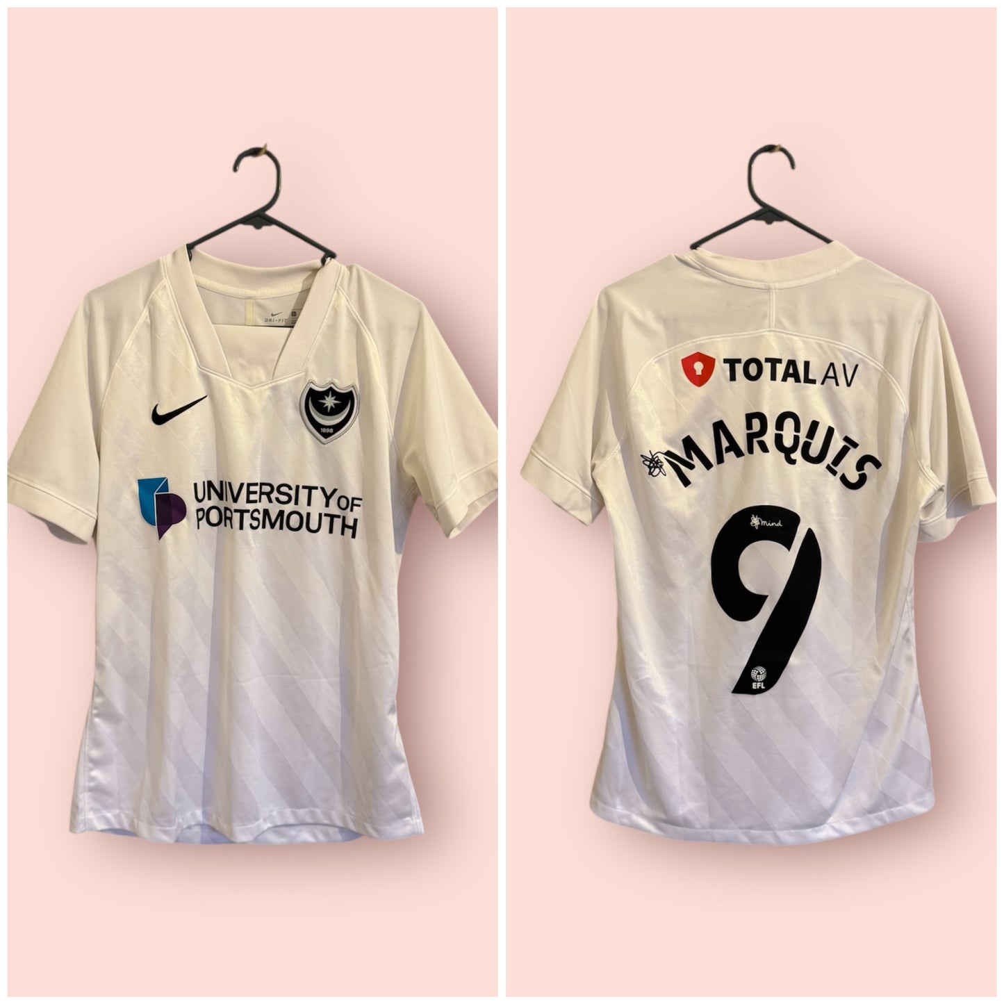 Portsmouth Football Shirt - 2020 / 2021 - Away - Medium - #9 Marquis