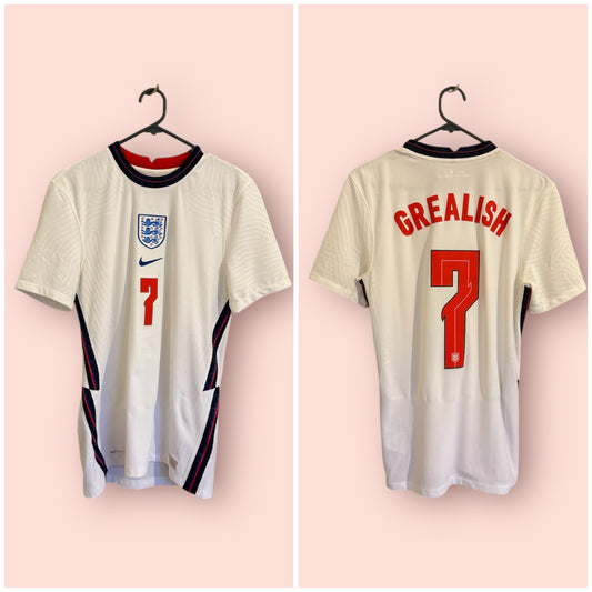 England Football Shirt - 2020 - Home - Small - Vaporknit - #7 Jack Grealish