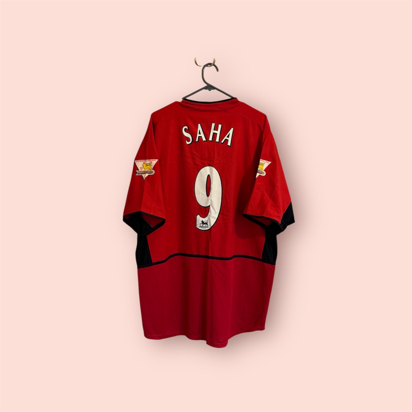 Manchester United Football Shirt - 2002 / 2003 / 2004 - Home - XL - #9 Saha