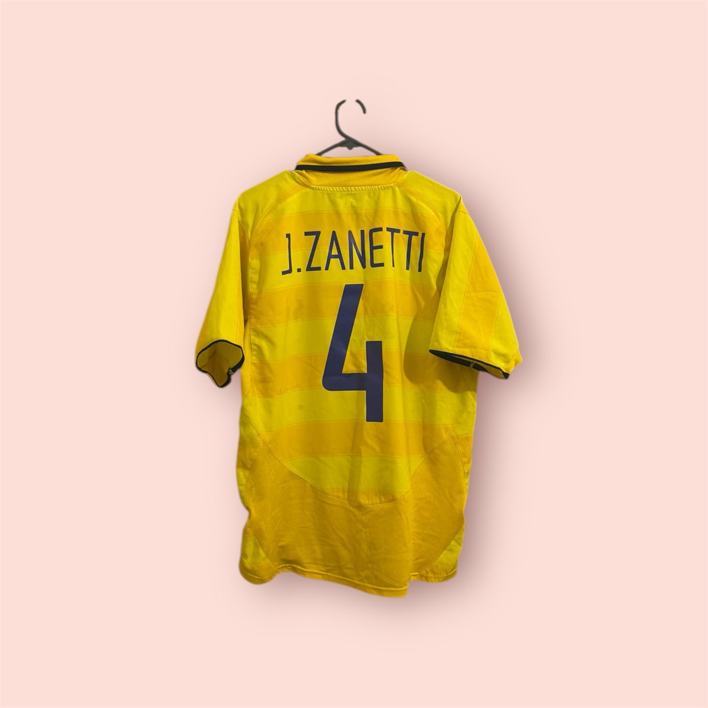 Inter Milan Football Shirt - 2003 / 2004 - Away - Medium - #4 Javier Zanetti