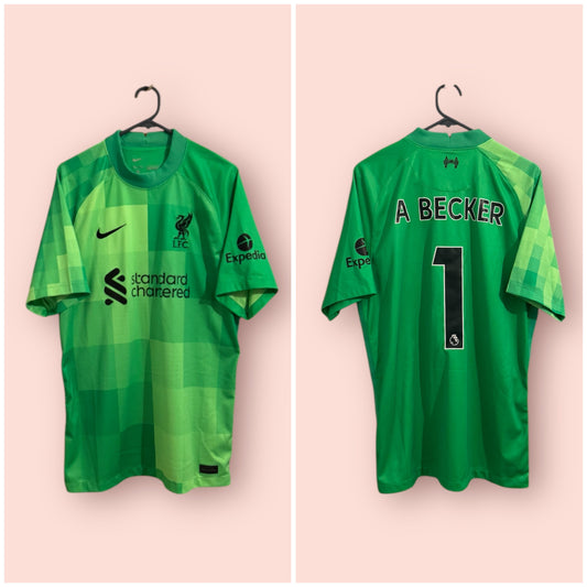 Liverpool Goalkeeper Football Shirt - 2021 / 2022 - Away - Large - #1 Alisson