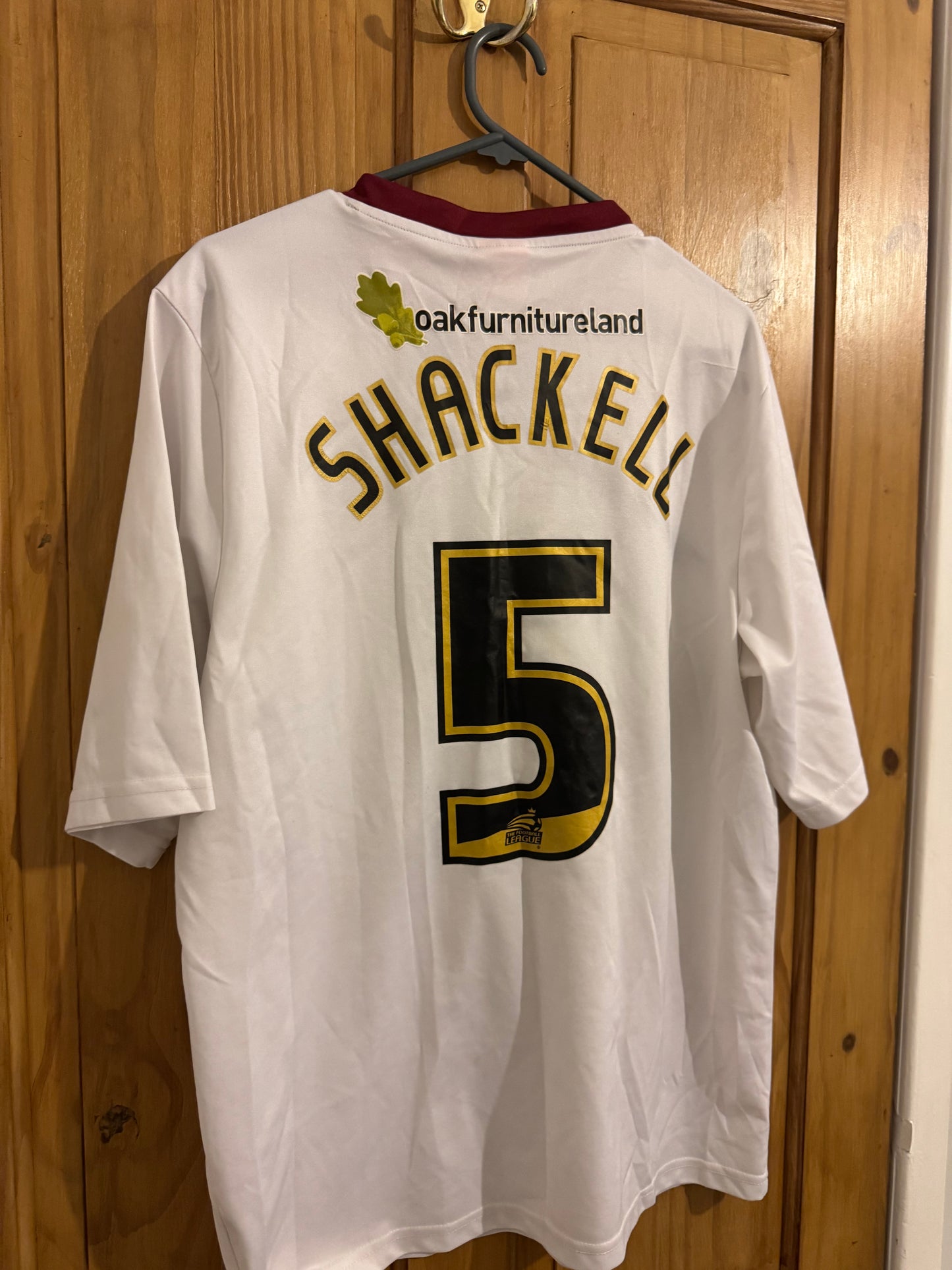 Burnley Football Shirt - Away - 2013 / 2014 - Large - #5 Jason Shackell - Rare