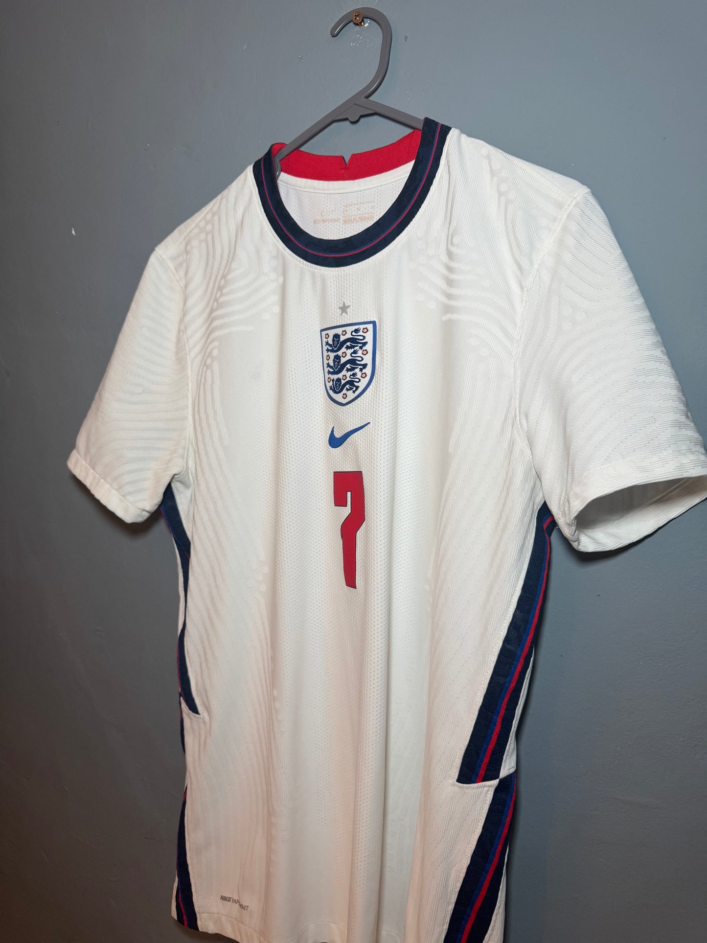 England Football Shirt - 2020 - Home - Medium - Vaporknit - #7 Jack Grealish