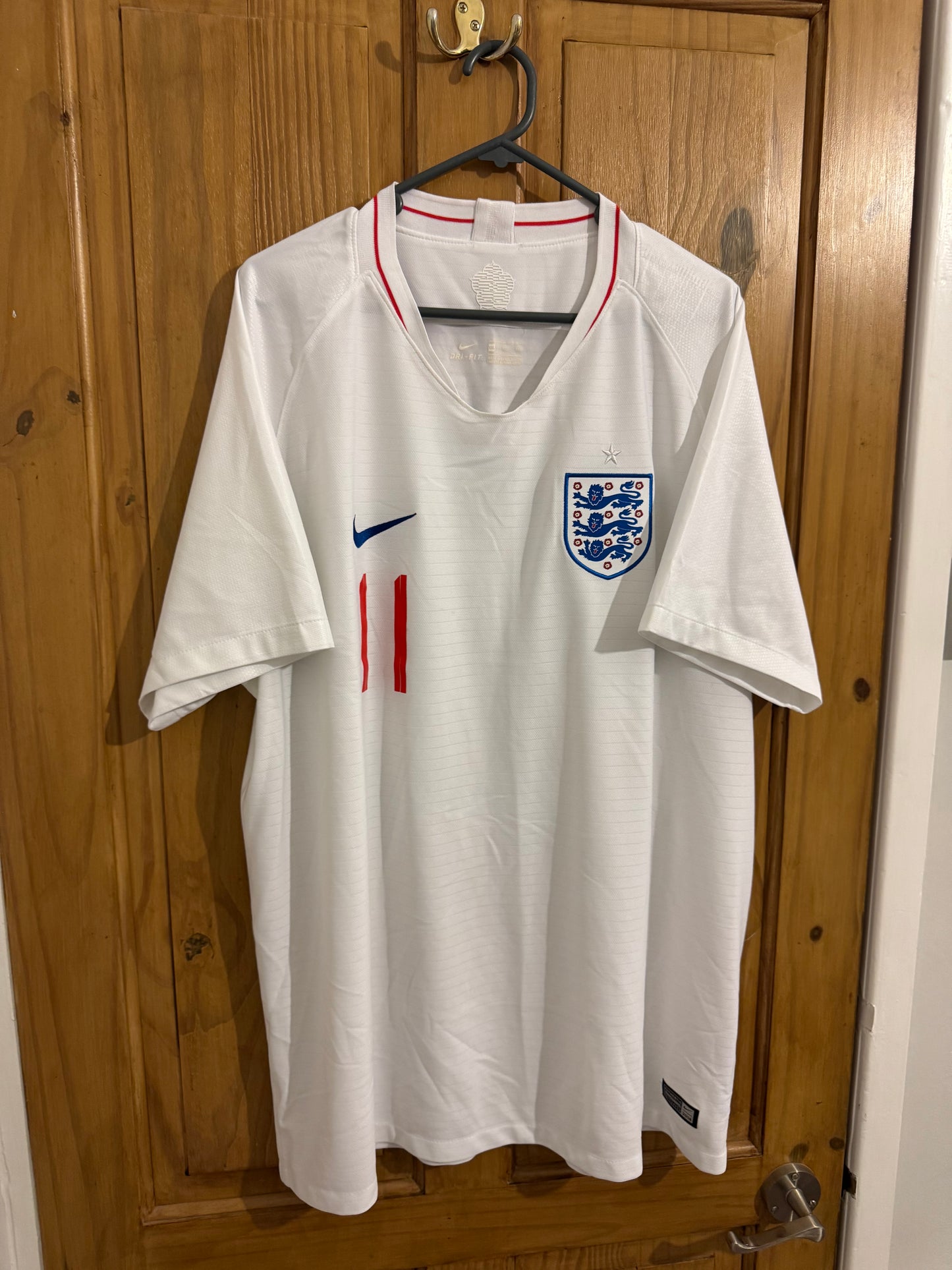 England Football Shirt - 2018 - Home - XXL - #11 Jamie Vardy