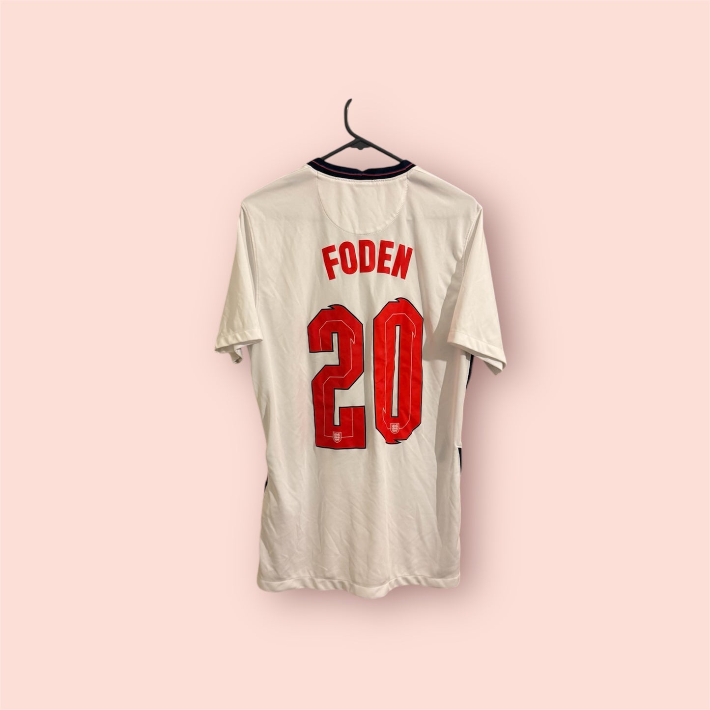 England Football Shirt - 2020 - Home - Medium - #20 Phil Foden