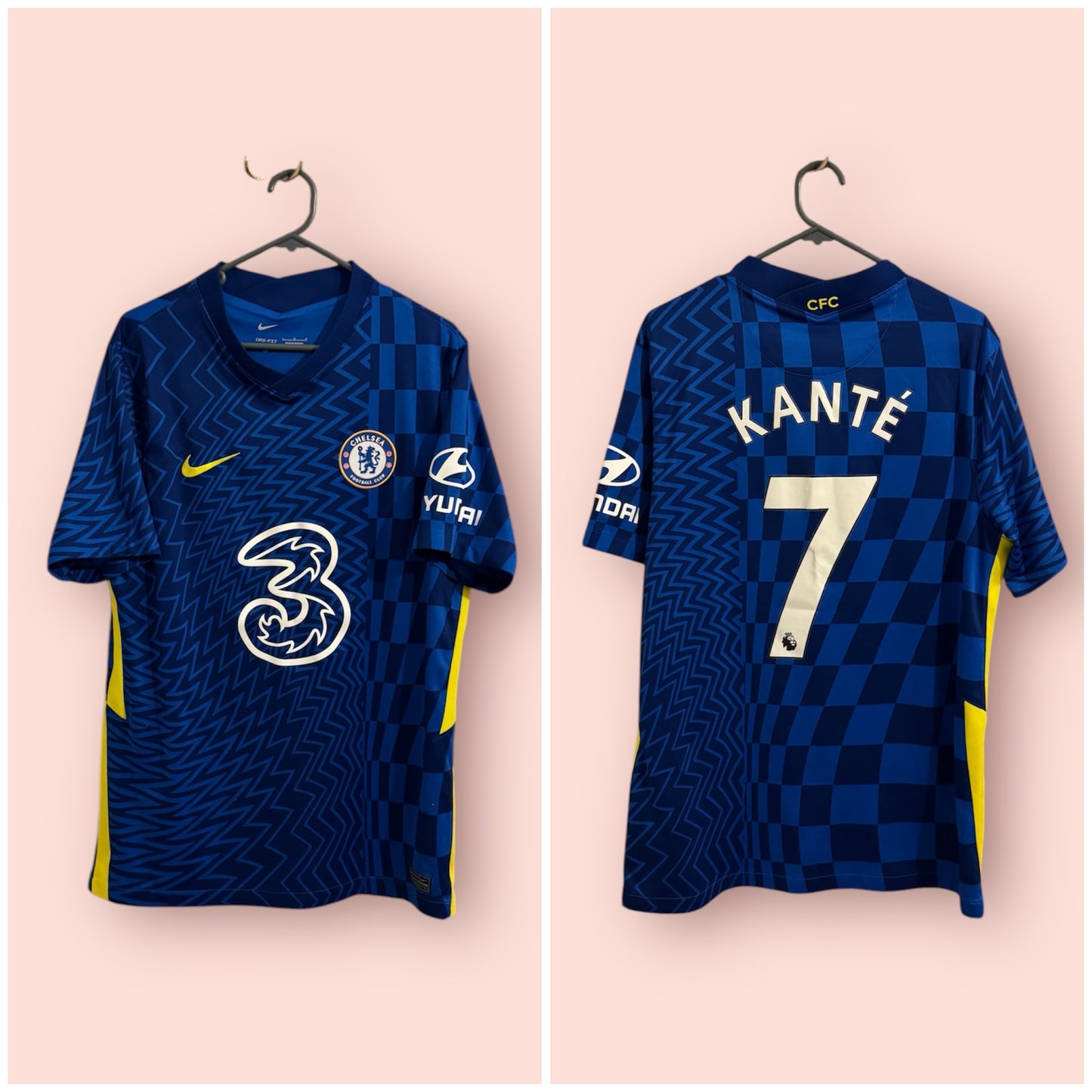 Chelsea Football Shirt - 2021 / 2022 - Home - Large - #7 N’golo Kante