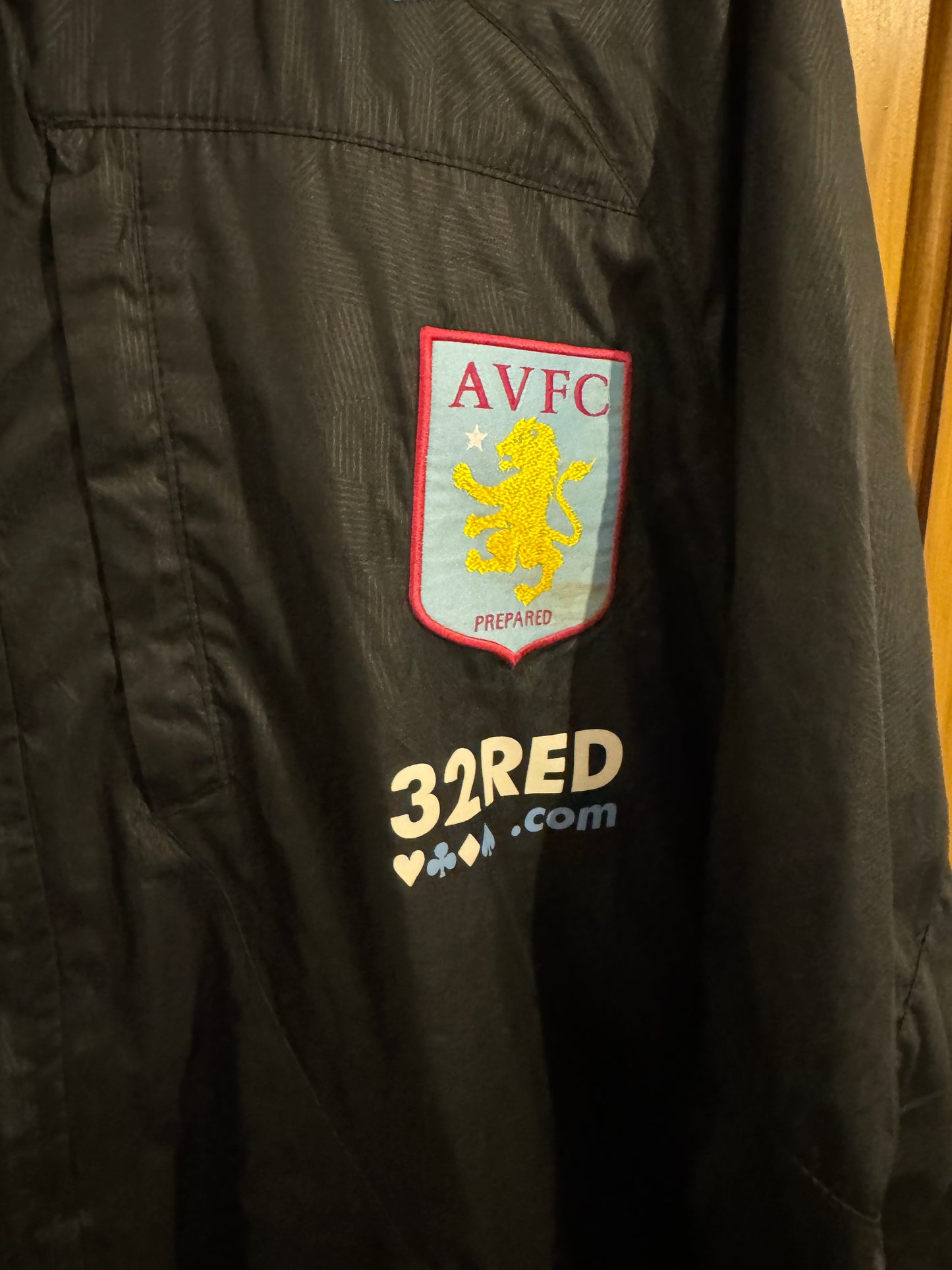 Aston Villa Football Coat - 2007 / 2008 Hooded Stormfit Waterproof Jacket - Large - Rare