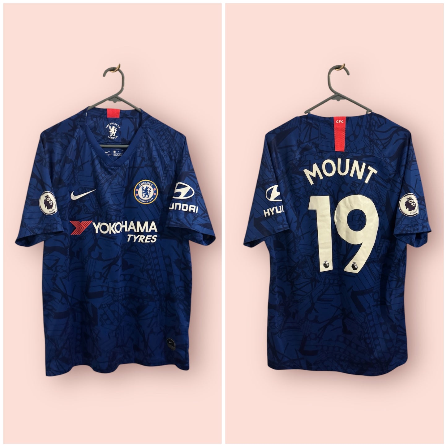 Chelsea Football Shirt - 2019 / 2020 - Home - Large - #19 Mason Mount