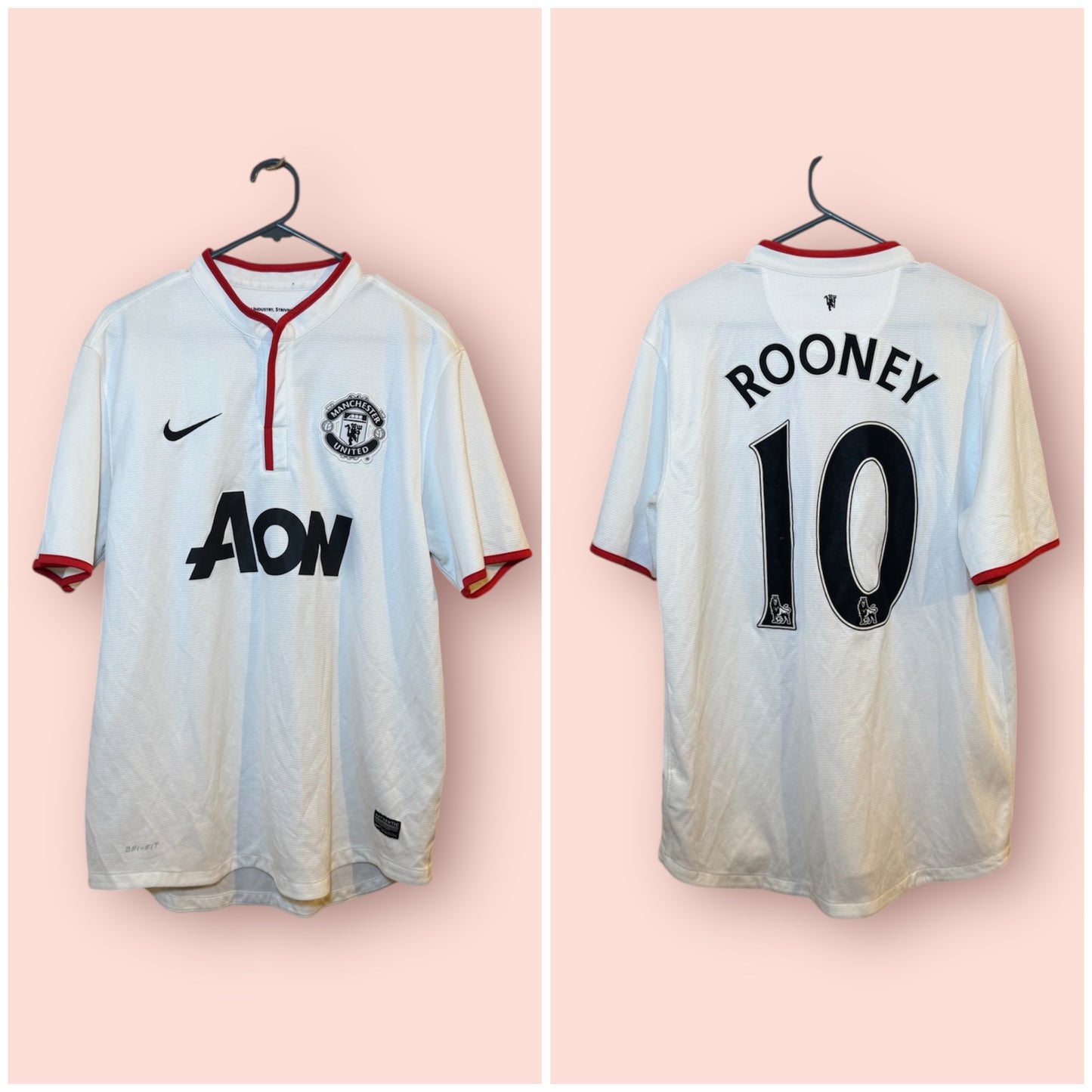 Manchester United Football Shirt - 2012 / 2013 - Away - Large - #10 Wayne Rooney