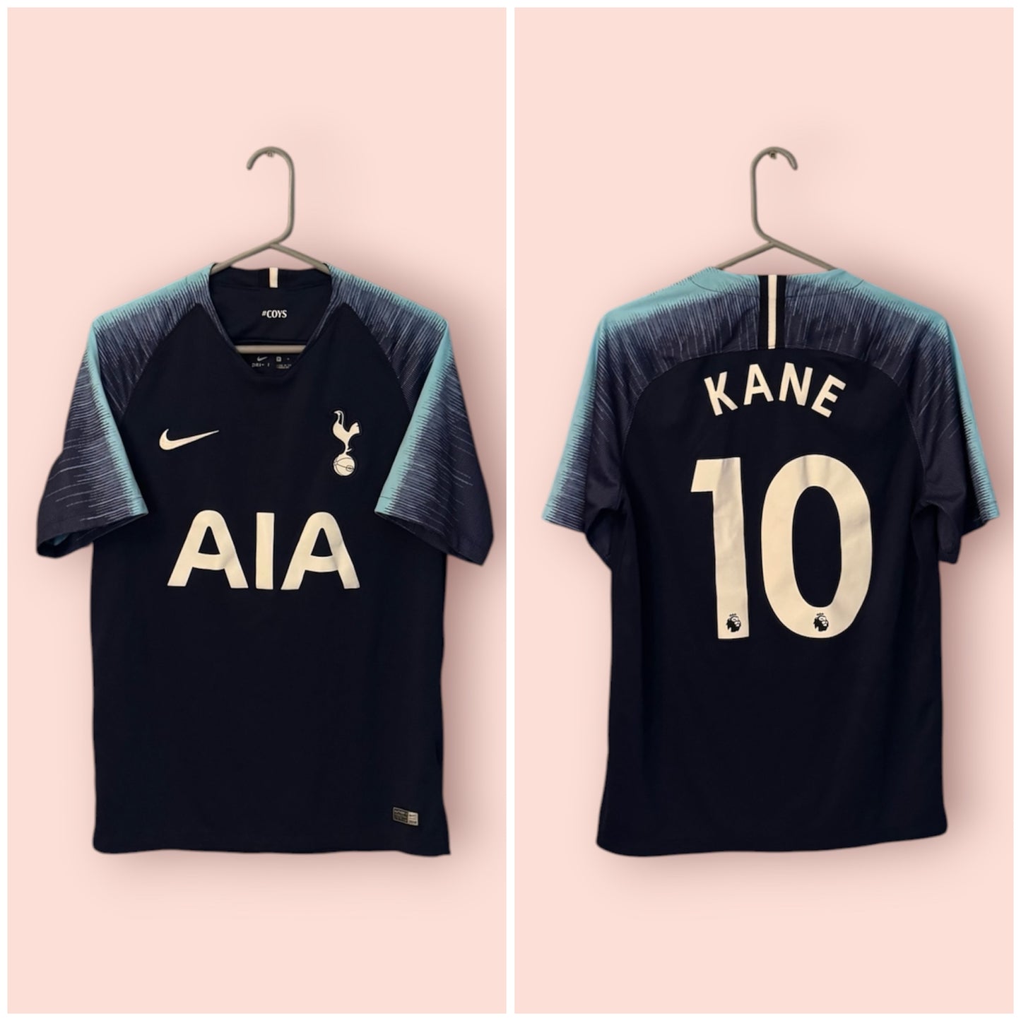 Tottenham Hotspur Football Shirt - 2018 / 2019 - Away - Medium - #10 Harry Kane
