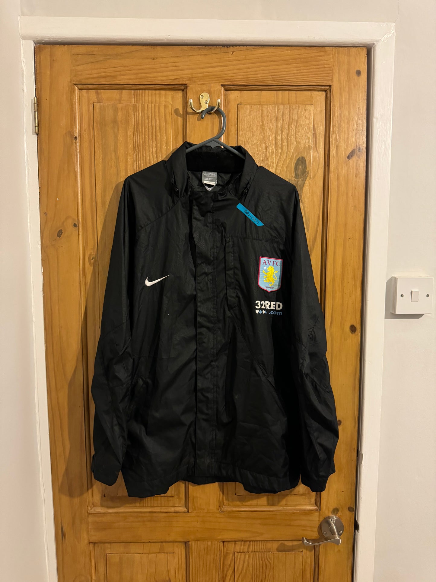 Aston Villa Football Coat - 2007 / 2008 Hooded Stormfit Waterproof Jacket - Large - Rare
