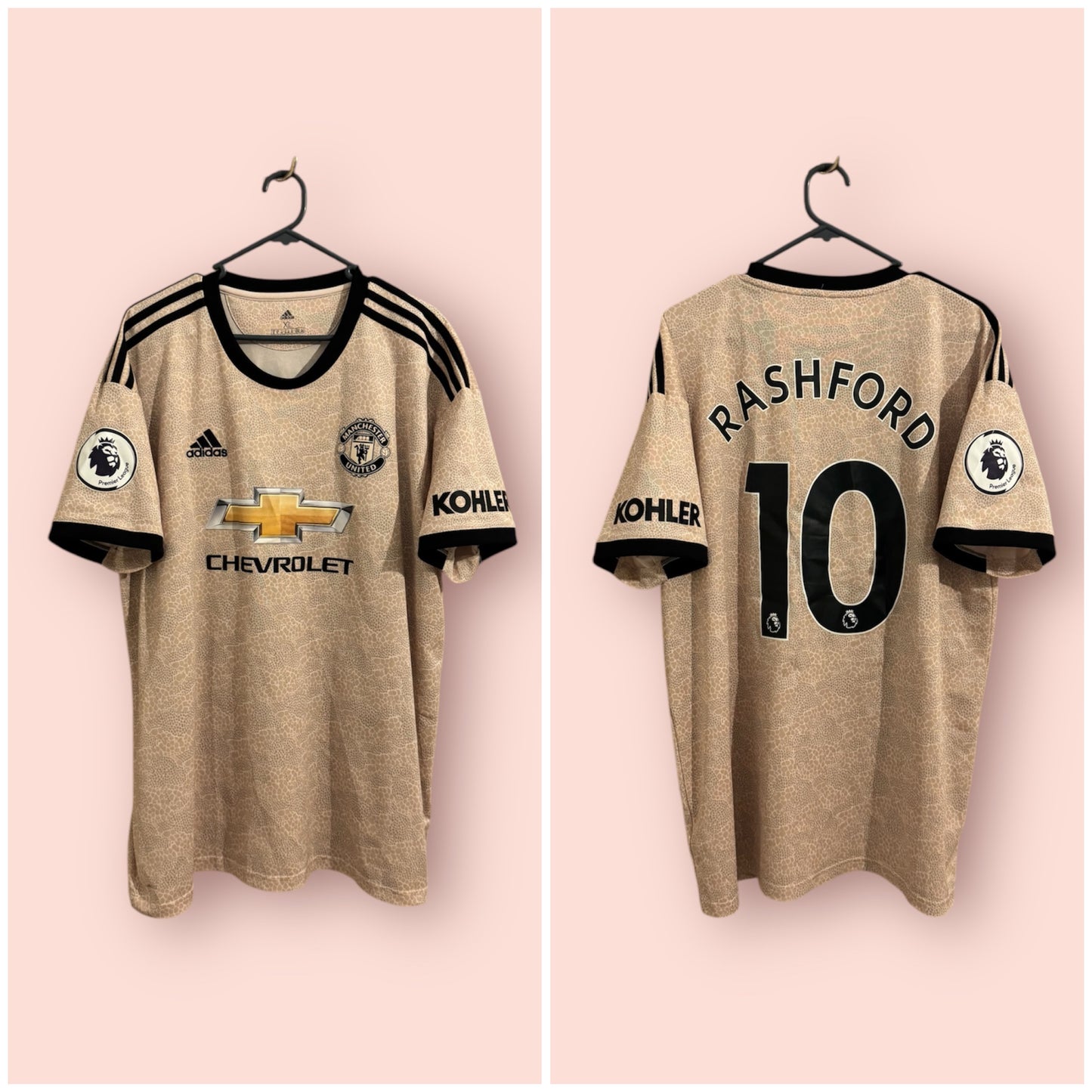Manchester United Football Shirt - 2019 / 2020 - Away - XL - #10 Rashford