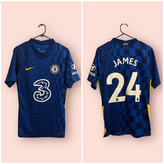 Chelsea Football Shirt - 2021 / 2022 - Home - Small - #24 Reece James
