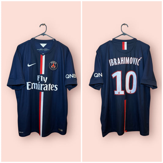 PSG Football Shirt - Paris Saint Germain - 2014 / 2015 - Home - XL - #10 Ibrahimovic