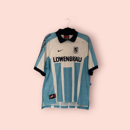 TSV 1860 Munich Munchen Football Shirt - 1996 / 1997 - Home - Large - Nike Löwenbräu
