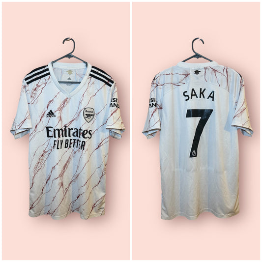 Arsenal Football Shirt - 2020 / 2021 - Away - Large - #7 Bukayo Saka