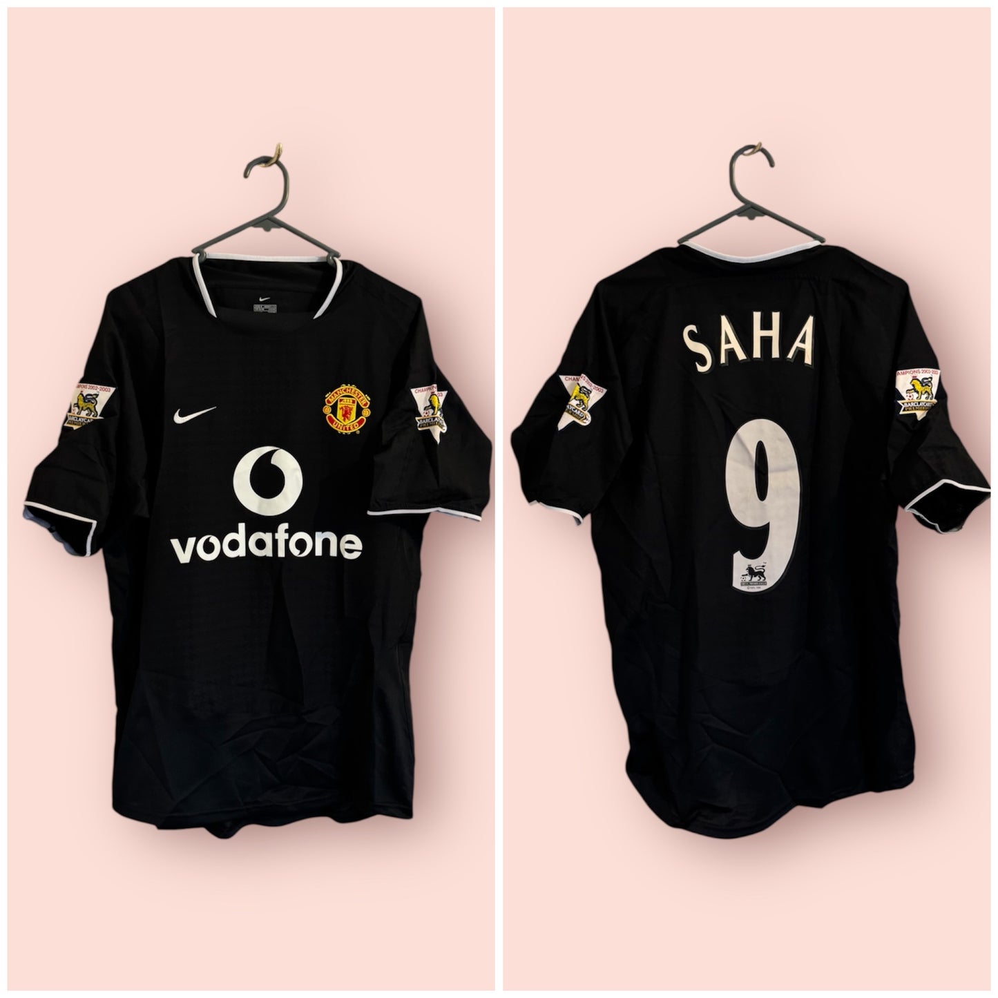 Manchester United Football Shirt - 2003 / 2004 - Away - Small - #9 Louis Saha
