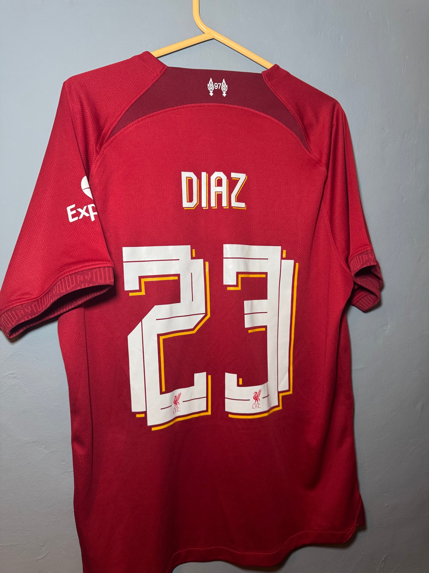 Liverpool Football Shirt - 2022 / 2023 - Home - Large - #23 Luis Diaz