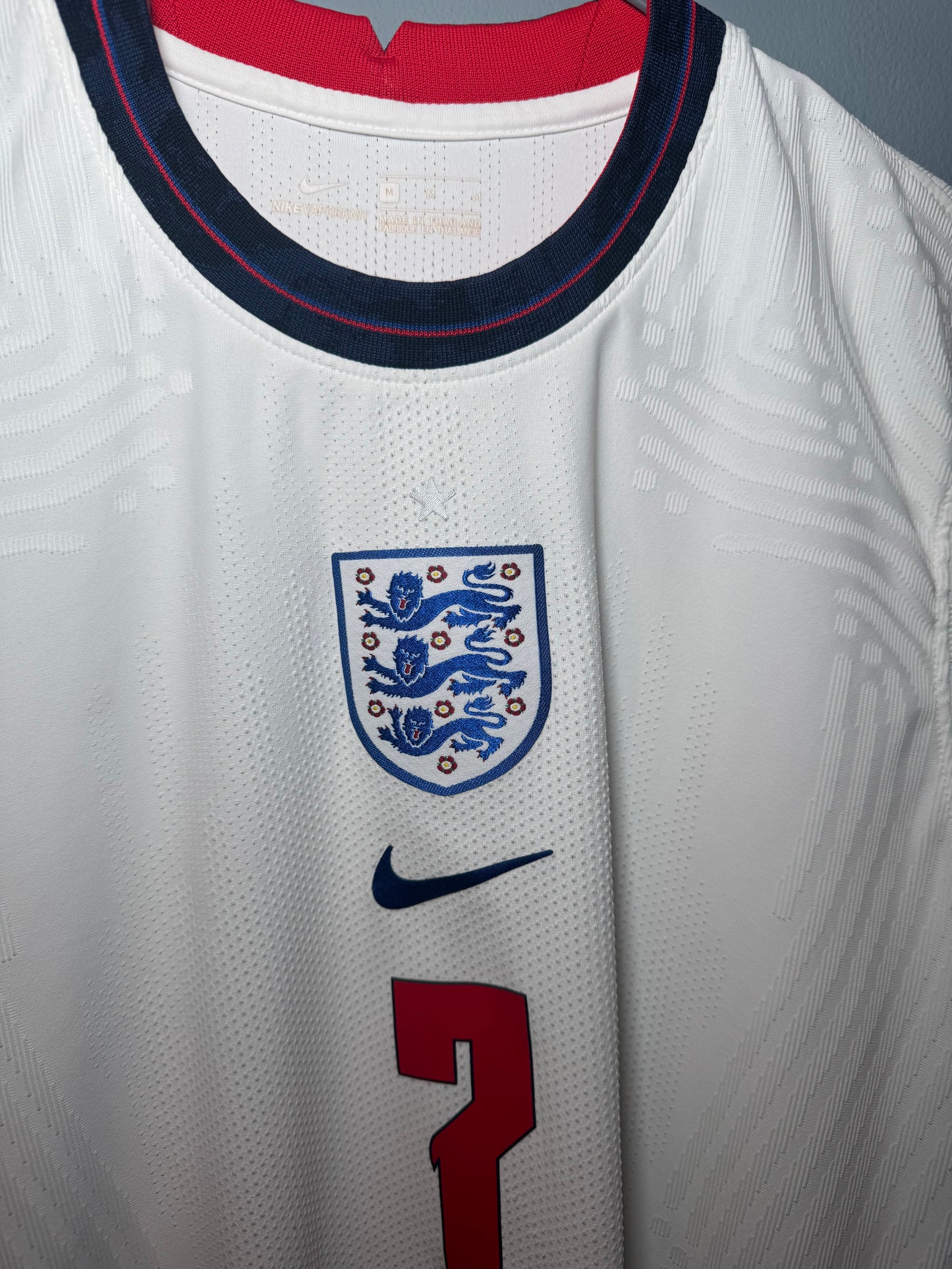 England Football Shirt - 2020 - Home - Medium - Vaporknit - #7 Jack Grealish