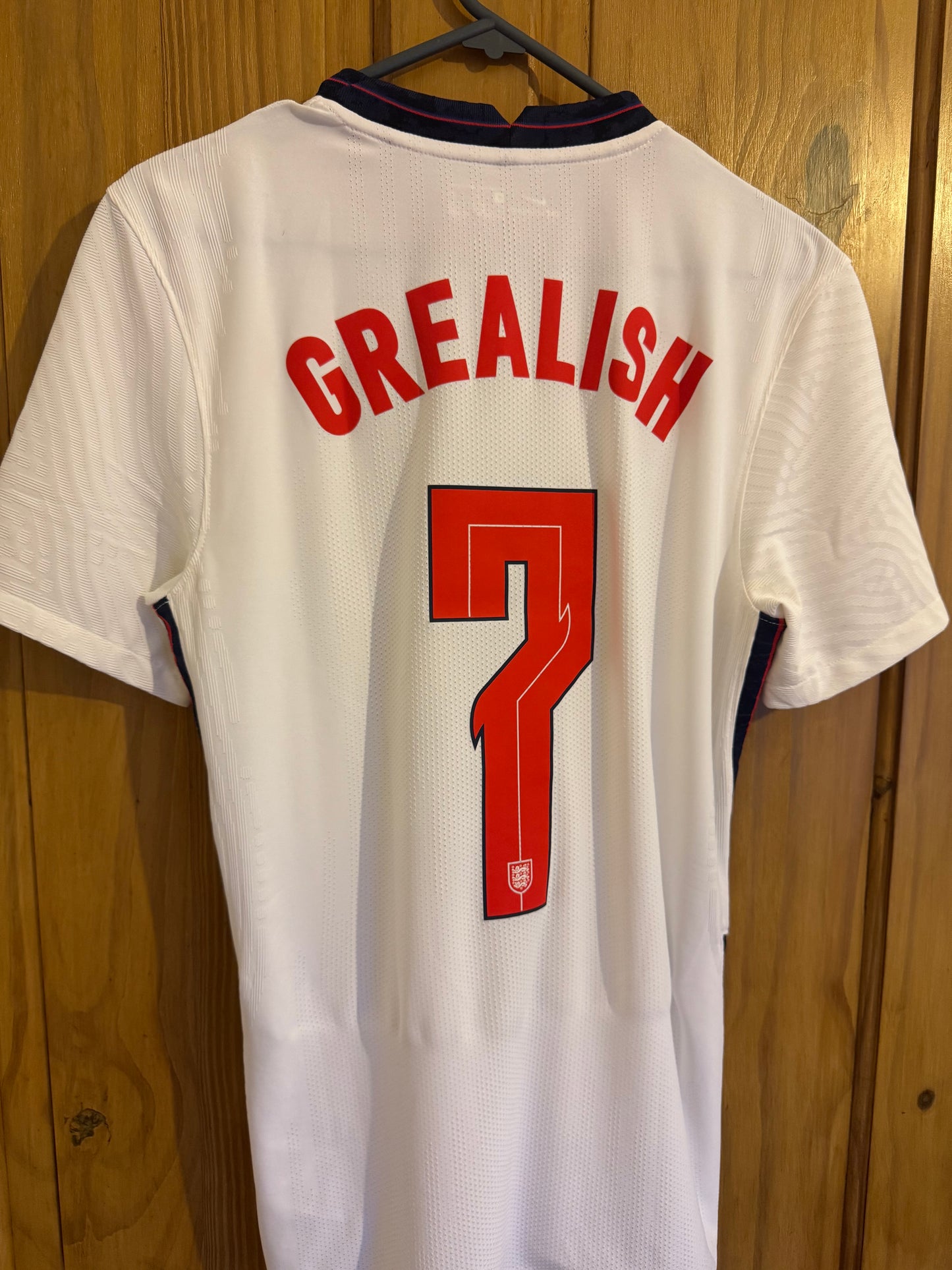 England Football Shirt - 2020 - Home - Small - Vaporknit - #7 Jack Grealish