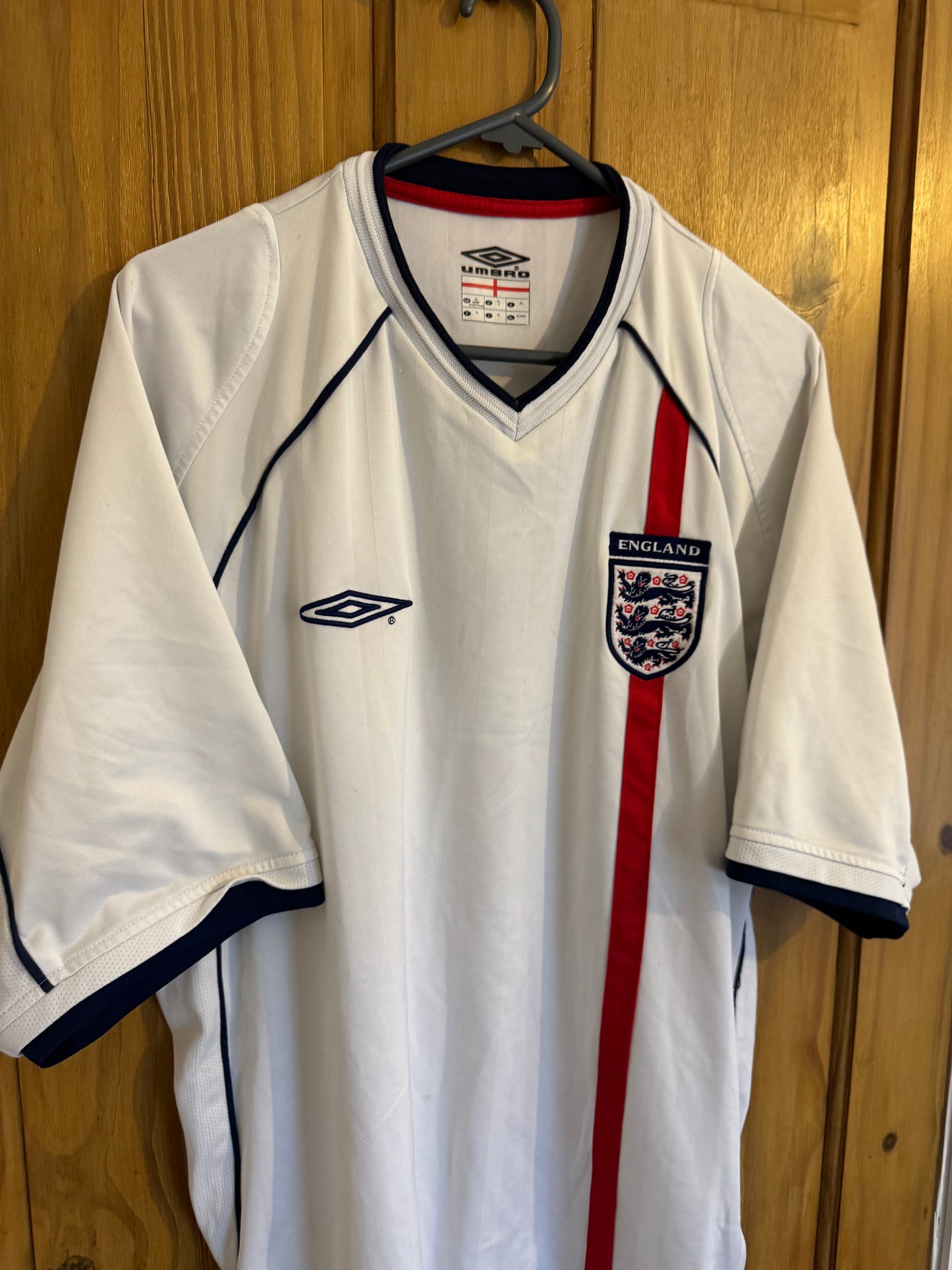 England Football Shirt - 2000 / 2001 / 2002 - Home - XL