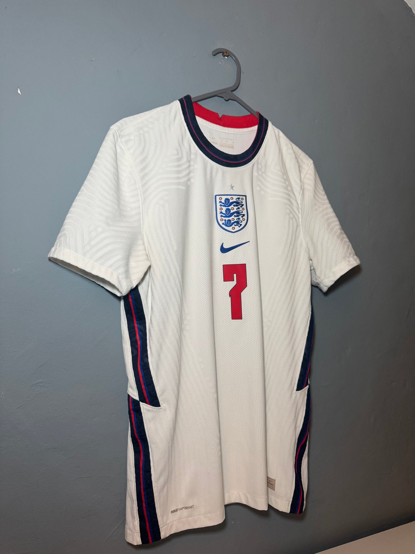 England Football Shirt - 2020 - Home - Medium - Vaporknit - #7 Jack Grealish