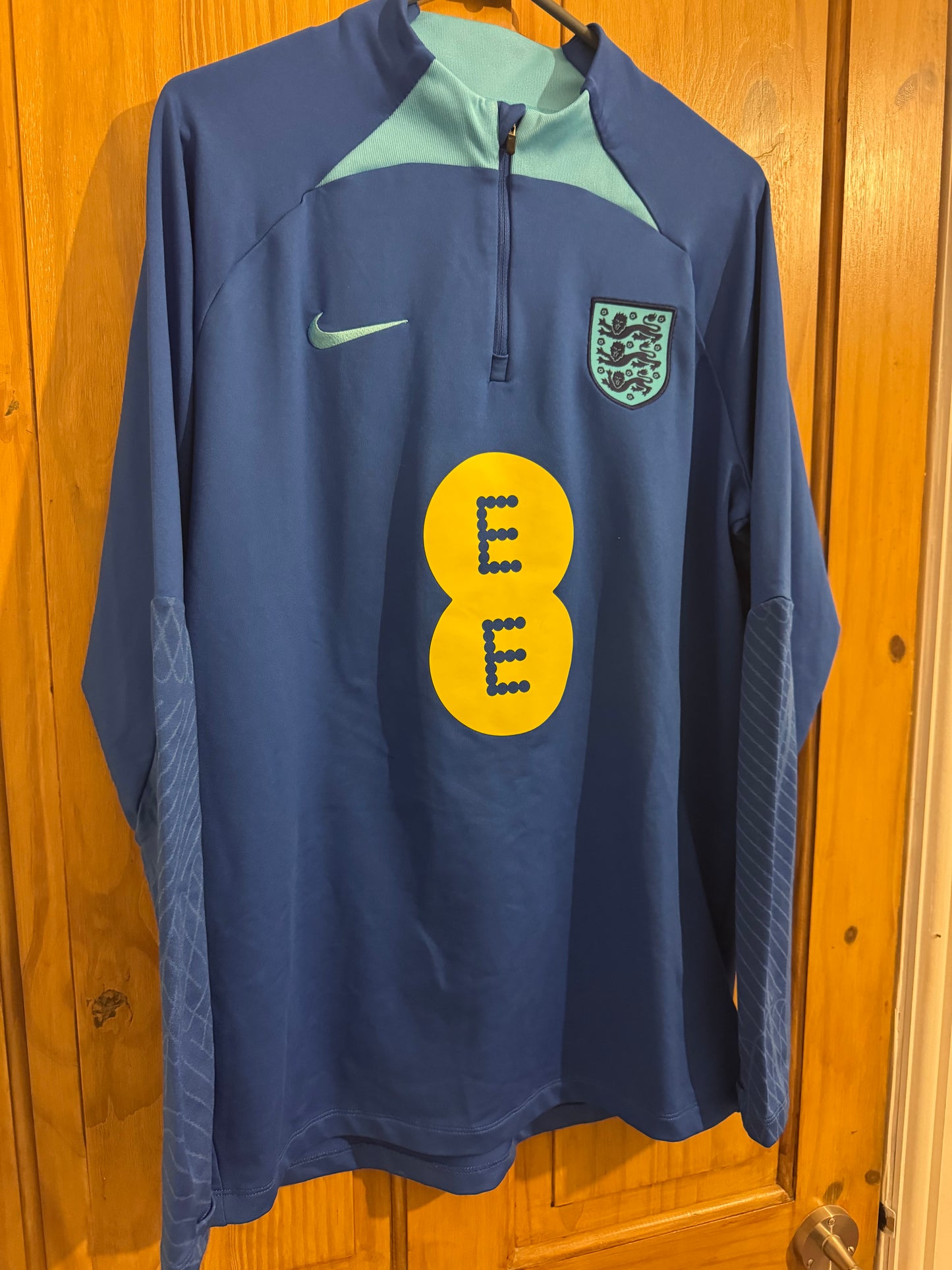 England Football Shirt - 2021 / 2022 / 2023 - 1/4 Zip Training Top - Large