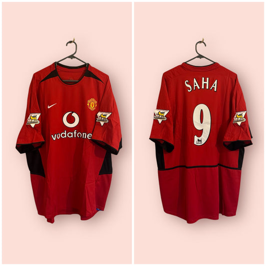 Manchester United Football Shirt - 2002 / 2003 / 2004 - Home - XL - #9 Saha