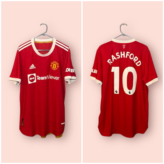 Manchester United Football Shirt - 2021 / 2022 - Home - Large - #10 Rashford - HEAT RDY
