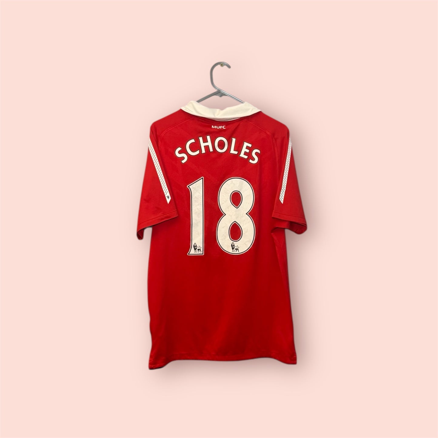 Manchester United Football Shirt - 2010 / 2011 - Home - Small - #18 Scholes