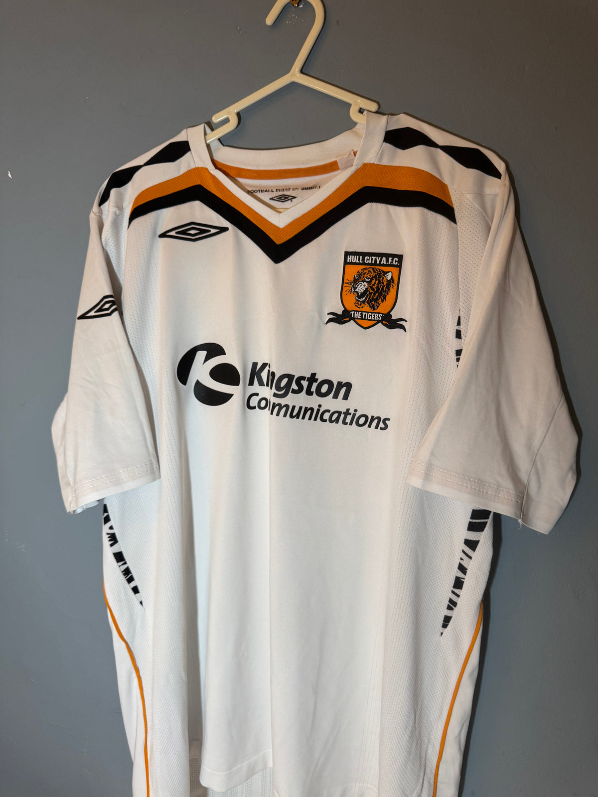 Hull City A.F.C. Football Shirt - 2007 / 2008 - Away - Large - #10 Jay Jay Okocha - Rare