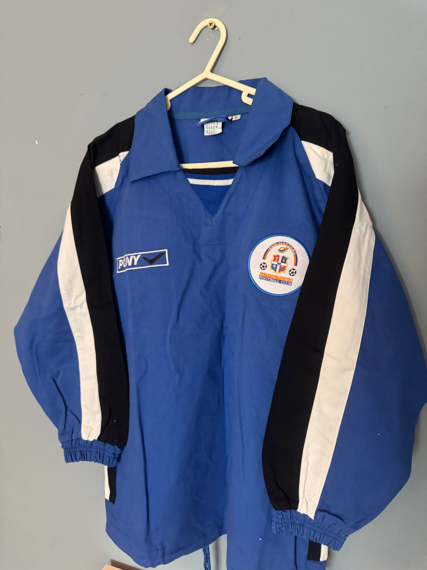 Luton Town Football Shirt - 1995 / 1996 / 1997 - Training Drill Top - Rare Vintage