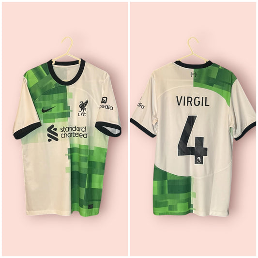 Liverpool Football Shirt - 2023 / 2024 - Away - Medium - #4 Virgil Van Dijk