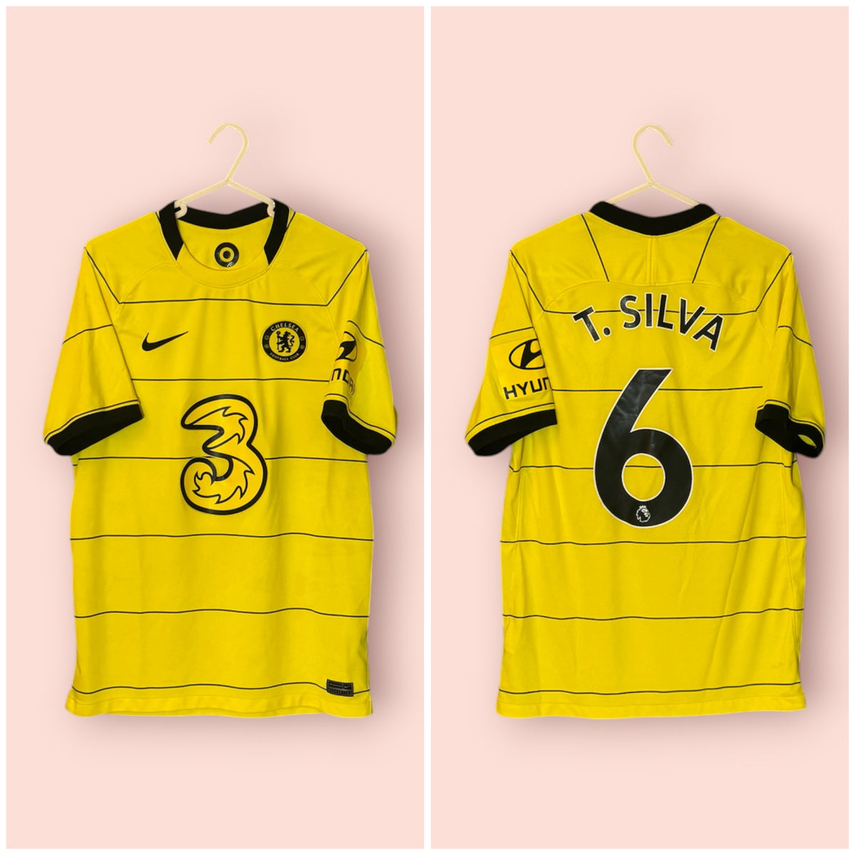 Chelsea Football Shirt - 2021 / 2022 - Away - Medium - #6 Thiago Silva