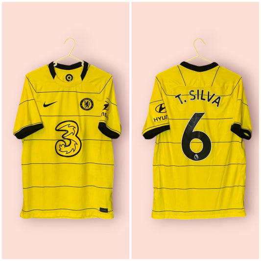 Chelsea Football Shirt - 2021 / 2022 - Away - Medium - #6 Thiago Silva