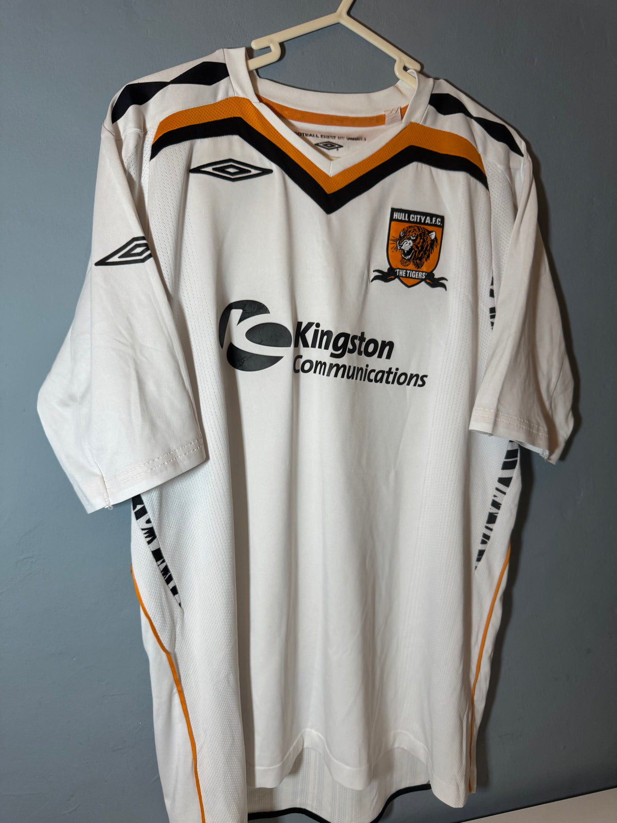 Hull City A.F.C. Football Shirt - 2007 / 2008 - Away - Large - #10 Jay Jay Okocha - Rare
