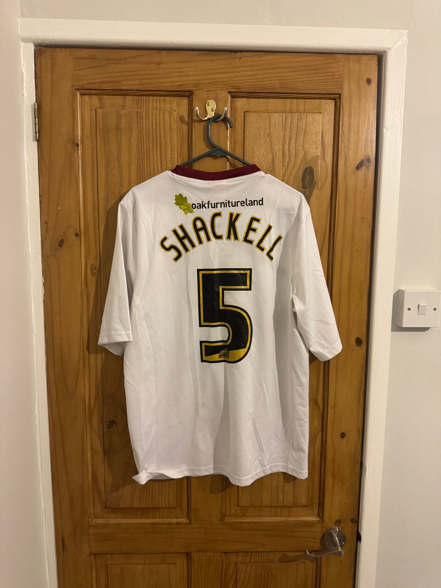 Burnley Football Shirt - Away - 2013 / 2014 - Large - #5 Jason Shackell - Rare