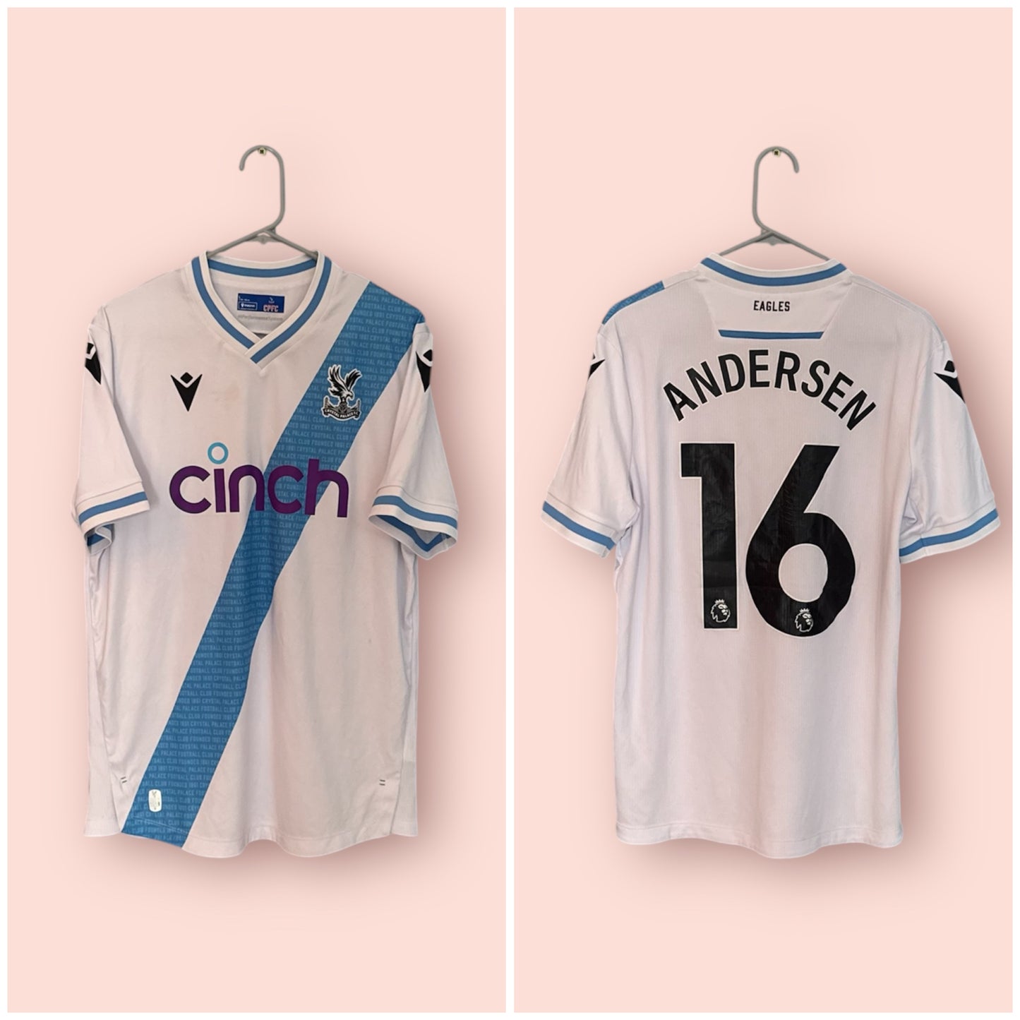 Crystal Palace Football Shirt - 2023 / 2024 - Away - Large - #16 Andersen