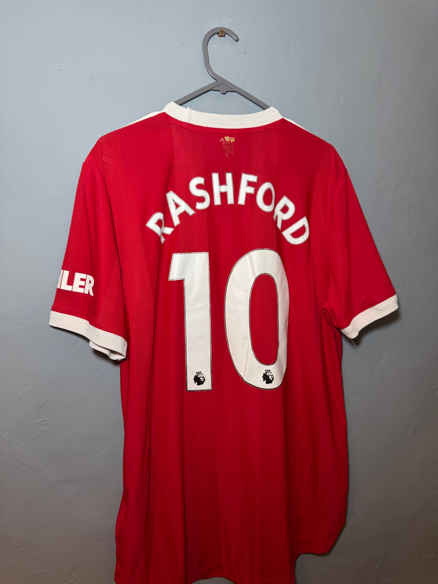Manchester United Football Shirt - 2021 / 2022 - Home - Large - #10 Rashford - HEAT RDY