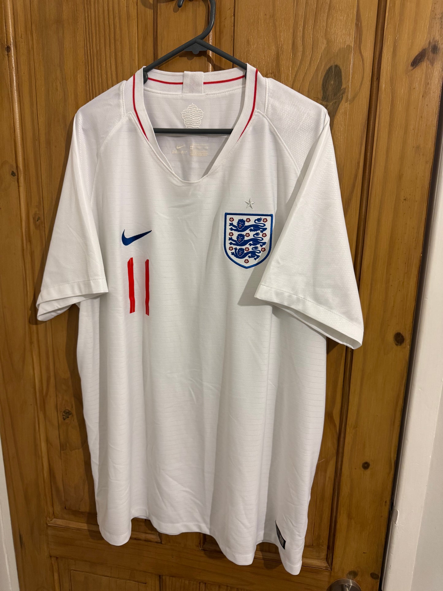 England Football Shirt - 2018 - Home - XXL - #11 Jamie Vardy